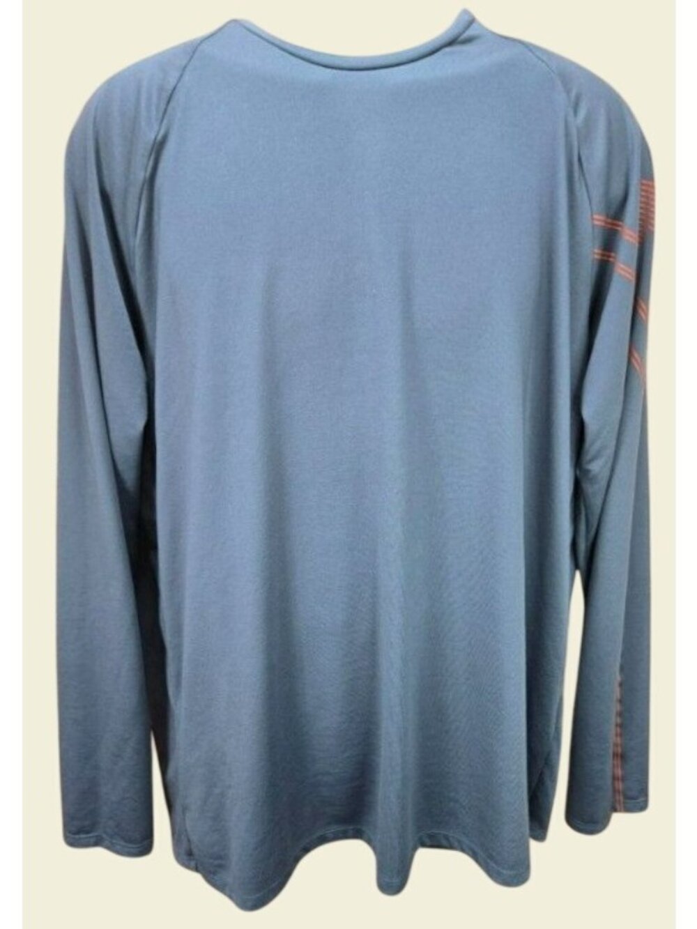 Under Armour Mens HeatGear Loose Fit Long Sleeve Shirt Large Gray & Orange